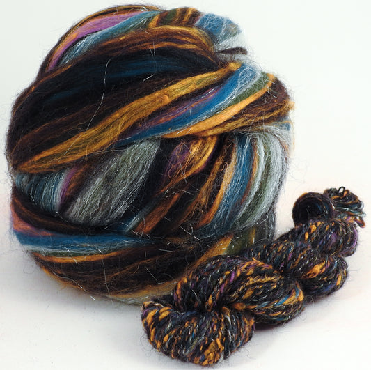 Glittering Caves - Merino/Black Shetland/Sari silk/ Tussah silk/Stellina (45/25/15/10/5)