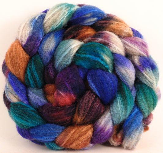 Mixed Bfl/tussah silk  -Argyle Socks -  (5.1 oz.) - Inglenook Fibers