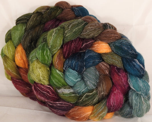 Batt in a Braid #29 - Farm Stand - Rambouillet / Tussah / Flax (40/40/20) - Inglenook Fibers