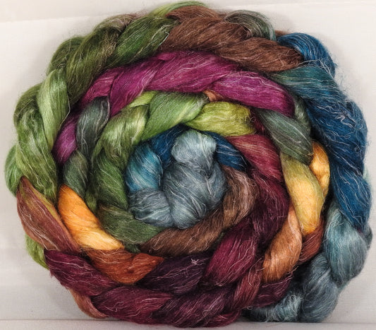 Tussah Silk / flax roving (65/35)- Farm Stand - 6.3 oz. - Inglenook Fibers