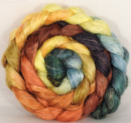 Tussah Silk / flax roving (65/35)- Gourds - 5 oz. - Inglenook Fibers