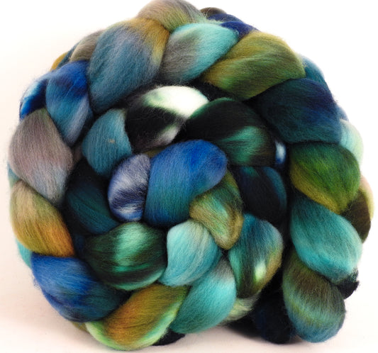 Hand dyed top for spinning - Kraken - Organic Polwarth - Inglenook Fibers
