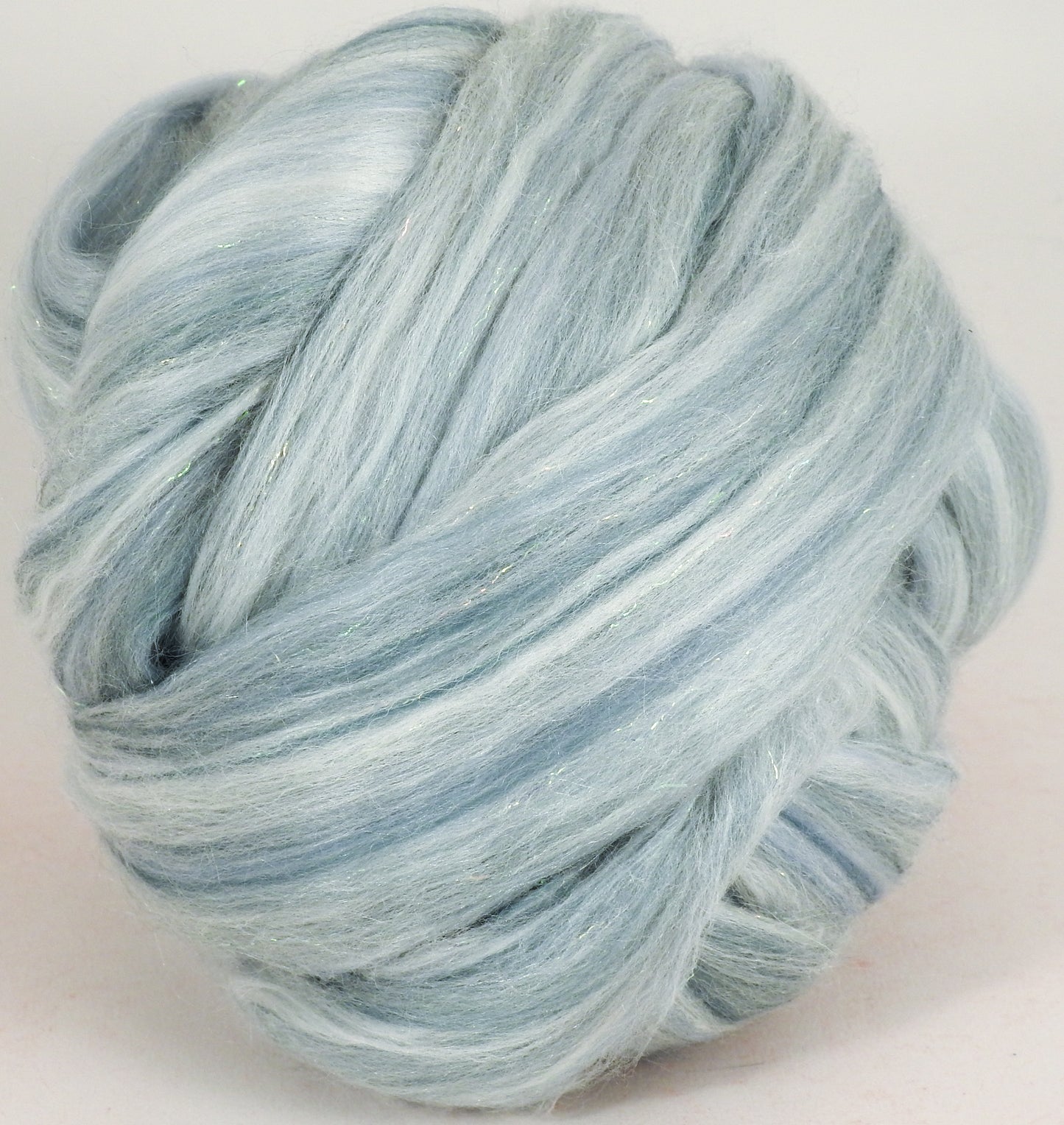 Ice Skating - Merino/ Pearl Fiber/ Tussah Silk/ Icicle Stellina  (60/25/10/5 ) - Inglenook Fibers
