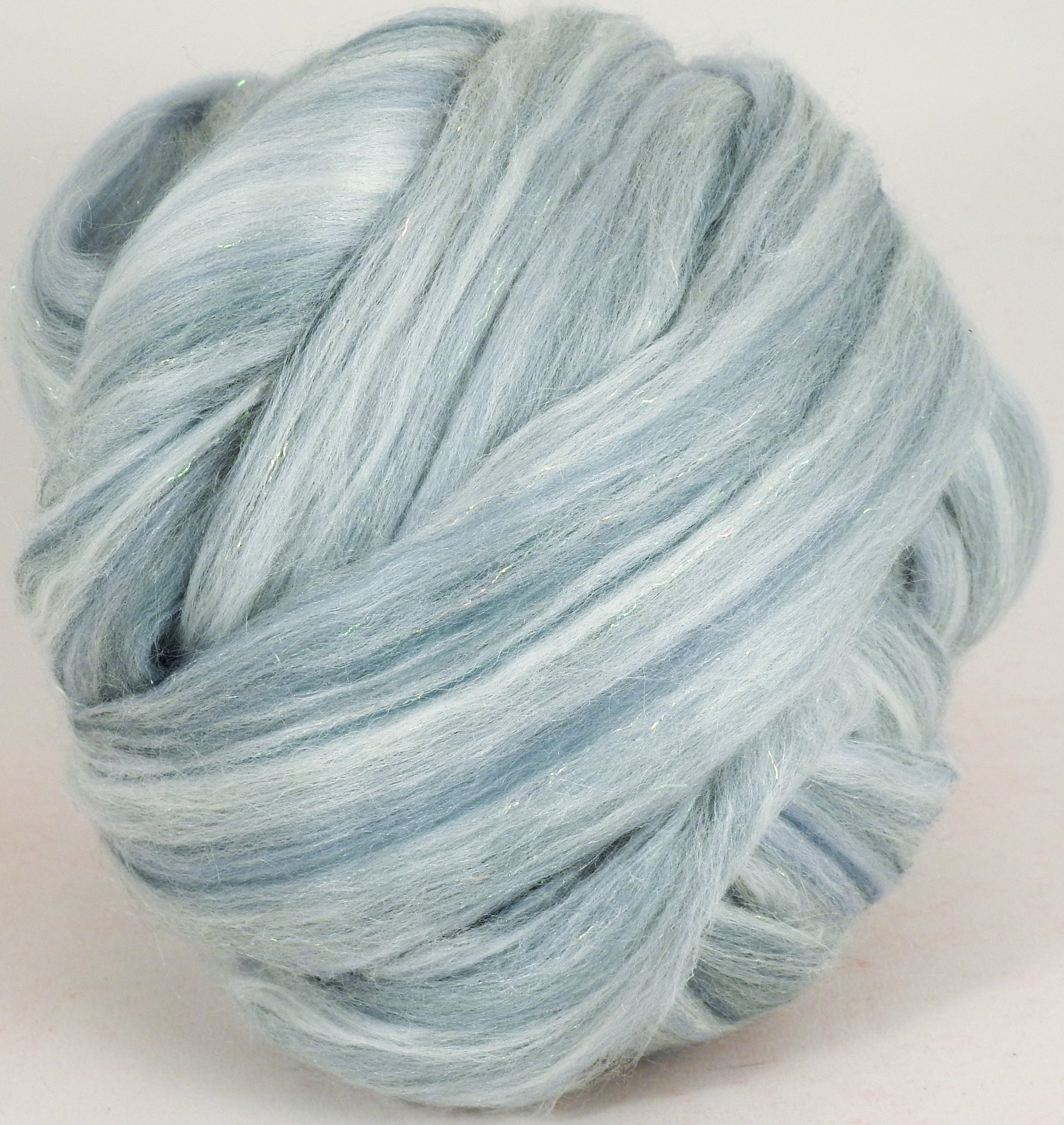 Ice Skating - Merino/ Pearl Fiber/ Tussah Silk/ Icicle Stellina  (60/25/10/5 ) - Inglenook Fibers