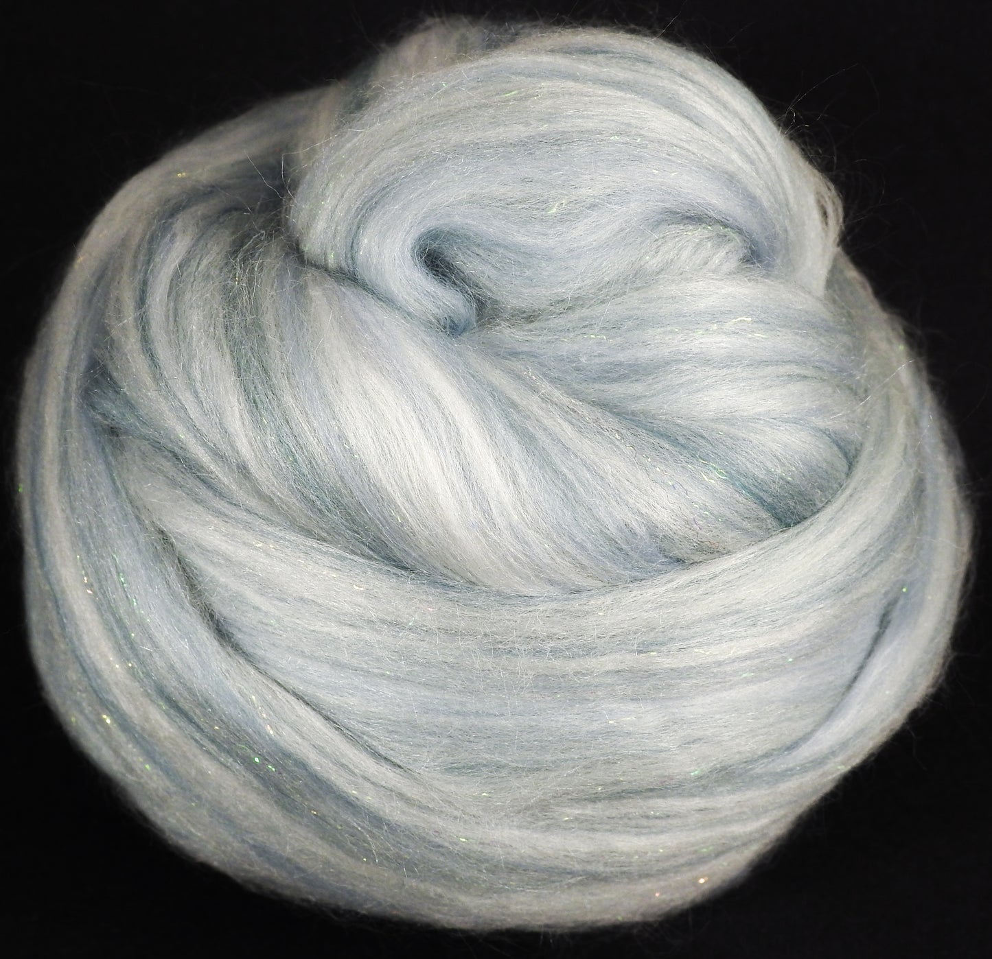 Ice Skating - Merino/ Pearl Fiber/ Tussah Silk/ Icicle Stellina  (60/25/10/5 ) - Inglenook Fibers