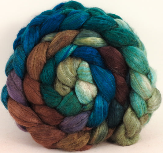 Baby camel/ tussah silk top ( 50/50) -Sea Turtle- 4.2 oz. - Inglenook Fibers