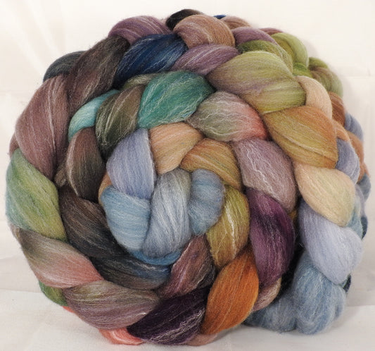 Hand dyed top for spinning -Pebble Mosaic- (5.2 oz.) Targhee/silk/ bamboo ( 80/10/10) - Inglenook Fibers