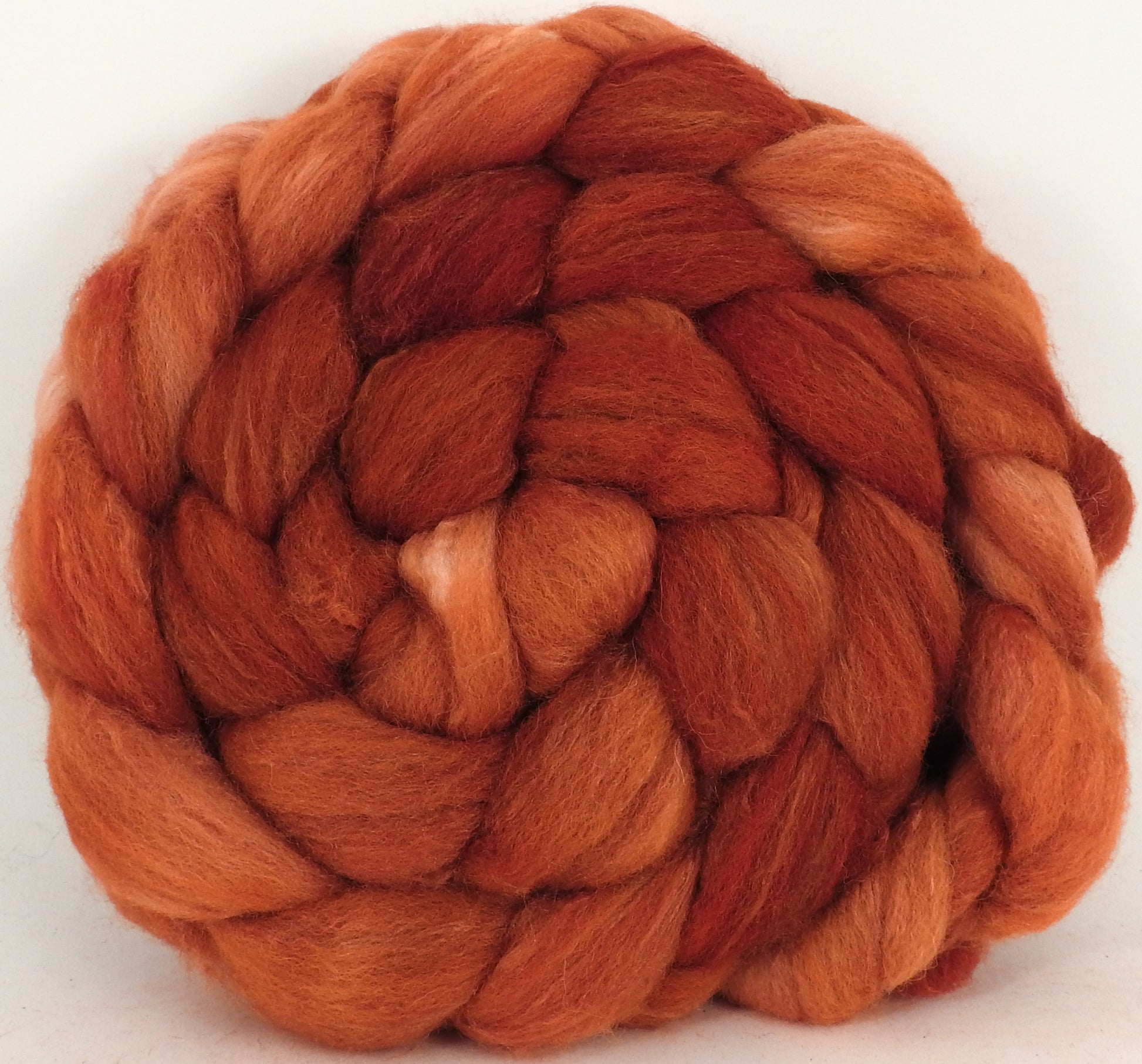 British Southdown/ tussah top (65/ 35) - Clementine - 5.3 oz. - Inglenook Fibers