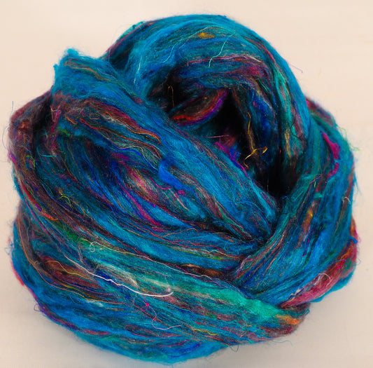 100% Sari Silk Top- Cerulean- 1.5 oz. - Inglenook Fibers