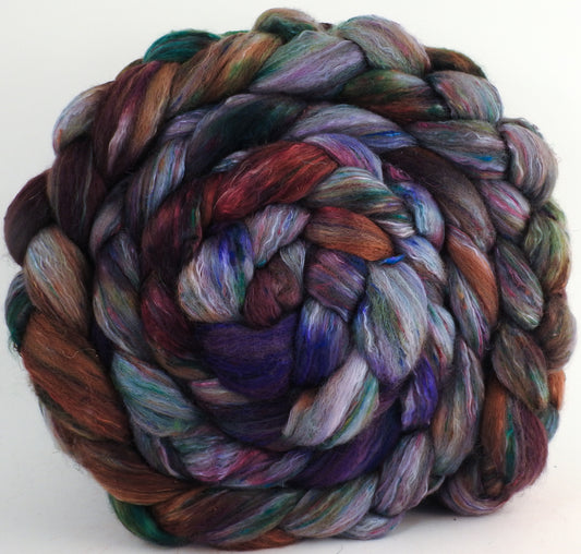 Batt in a Braid #39 - Singular 14 (5.8 oz) - Falkland Merino/ Mulberry Silk / Sari Silk (50/25/25) - Inglenook Fibers