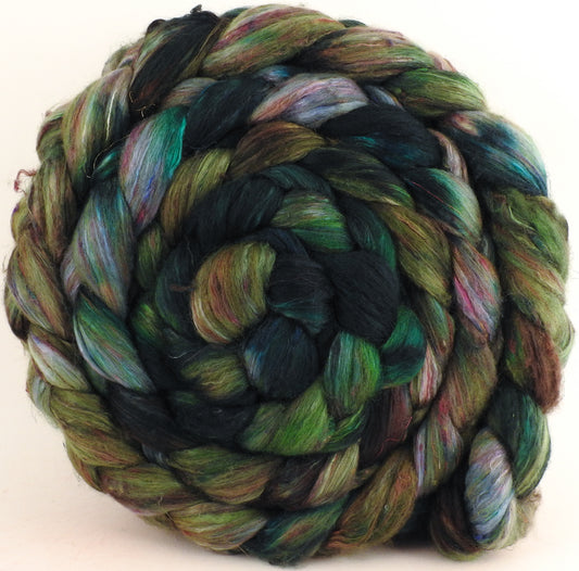 Batt in a Braid #39 - Singular 16 (5.7 oz) - Falkland Merino/ Mulberry Silk / Sari Silk (50/25/25) - Inglenook Fibers