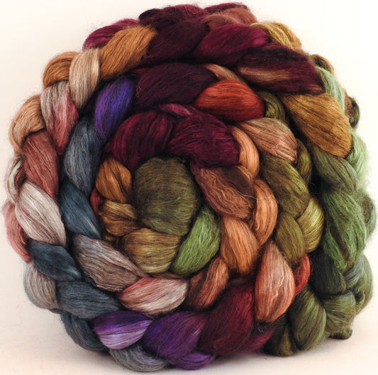 Hand dyed yak/ mulberry silk top - Bohemian (4.2 oz.) - YAK /silk (50/50) - Inglenook Fibers
