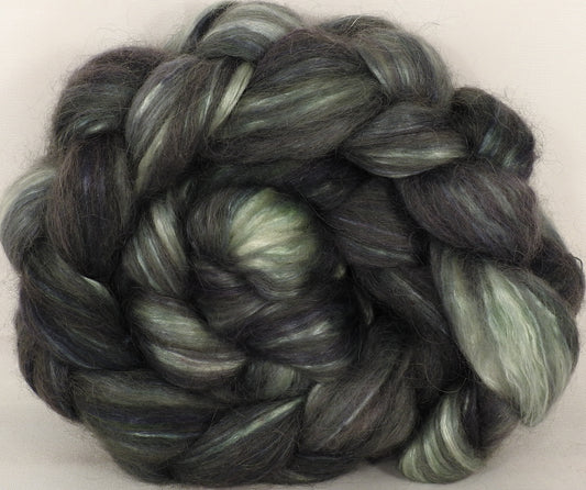 Wensleydale/ mulberry silk roving ( 65/35) -Conifer- (5.4 oz.) - Inglenook Fibers