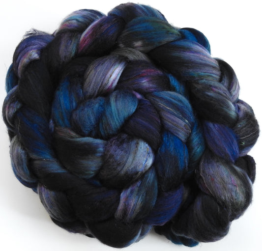 Stave Church - Batt in a Braid #39 -Falkland Merino/ Mulberry Silk / Sari Silk (50/25/25)