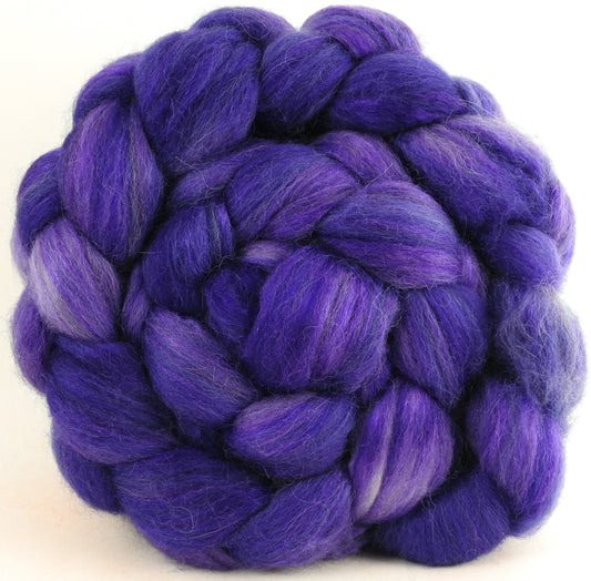 Batt in a Braid #1 - Bilberry -(5.8 oz.) Falkland/ Grey Baby Alpaca/ Tussah Silk/ Firestar (40/25/25/10) - Inglenook Fibers