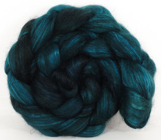 Wensleydale/ mulberry silk roving ( 65/35) -Maelstrom- (5.2 oz.) - Inglenook Fibers