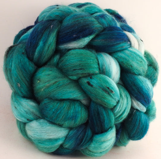Batt in a Braid #49 - Nile - Polwarth/ Mulberry Silk/ Tweed Blend (50/25/25) - Inglenook Fibers