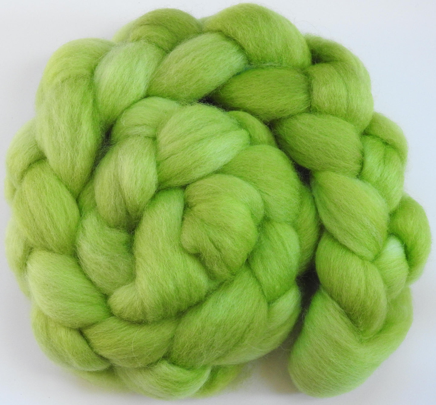 Cucumber (5.3 oz) - Batt in a Braid #43 - Dorset/Cheviot/Kid Mohair (60/20/20)