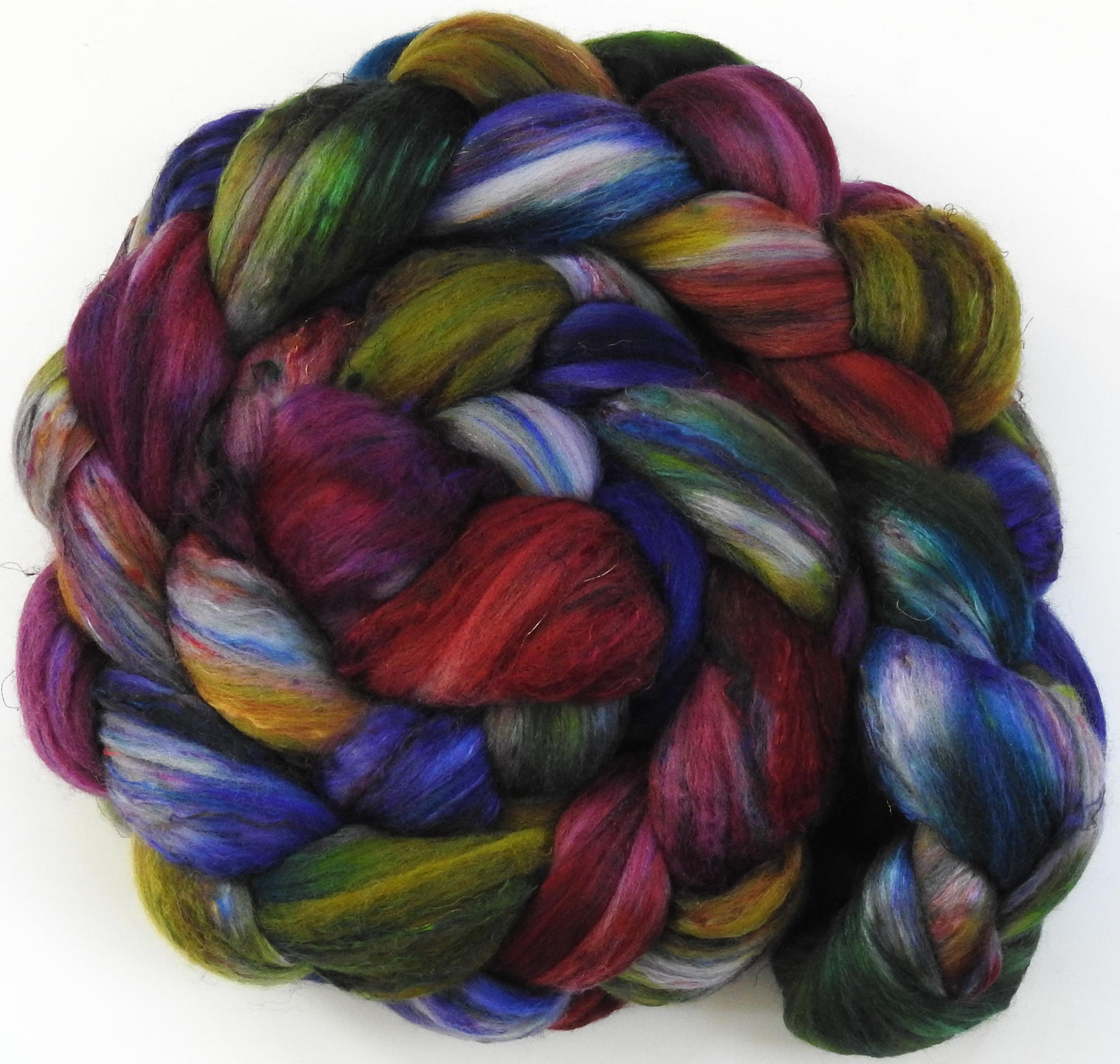 Promise - Batt in a Braid #39 -Falkland Merino/ Mulberry Silk / Sari Silk (50/25/25)