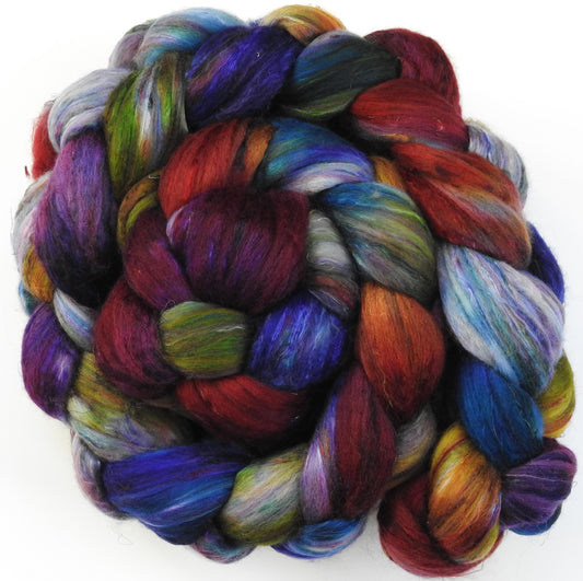 Promise - Batt in a Braid #39 -Falkland Merino/ Mulberry Silk / Sari Silk (50/25/25)