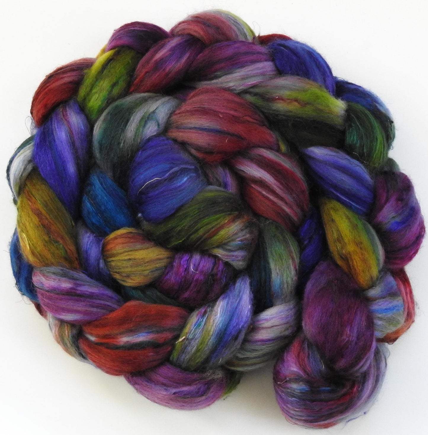 Promise - Batt in a Braid #39 -Falkland Merino/ Mulberry Silk / Sari Silk (50/25/25)