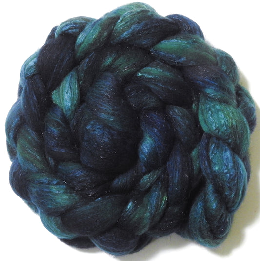 Leviathan- Batt in a Braid #7 -(5.9 oz.) Polwarth/ Manx / Mulberry silk/ Firestar (30/30/30/10)