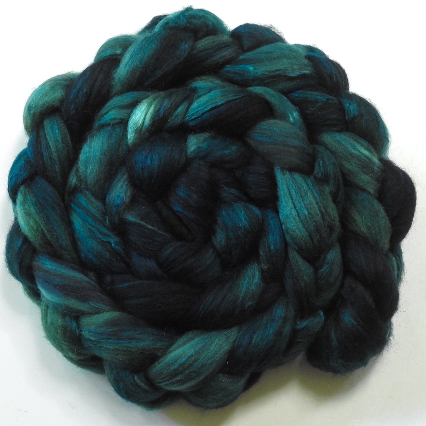 Leviathan (5.8 oz) - Batt in a Braid #5 - Merino/ Camel/ silk/ faux cashmere/ firestar (25/25/25/12/12)