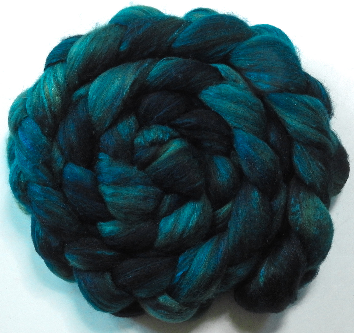 Leviathan (5.8 oz) - Batt in a Braid #5 - Merino/ Camel/ silk/ faux cashmere/ firestar (25/25/25/12/12)