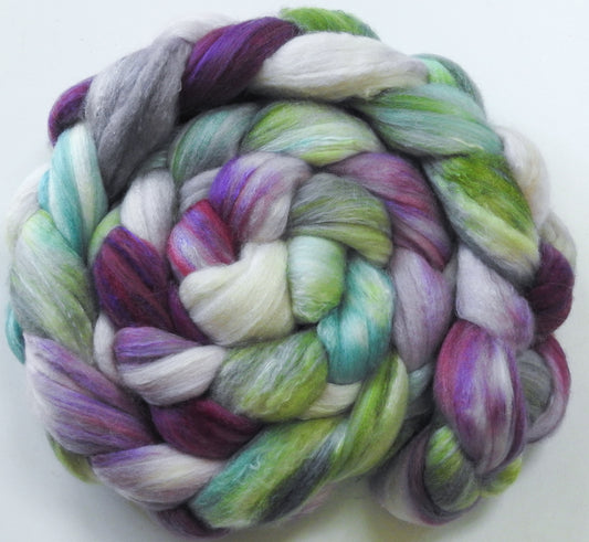 Lady Slipper (5.7 oz) - Batt in a Braid #5 - Merino/ Camel/ silk/ faux cashmere/ firestar (25/25/25/12/12)