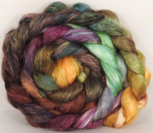 Tussah Silk / flax roving (65/35)- Horn of Plenty - 4.9 oz. - Inglenook Fibers