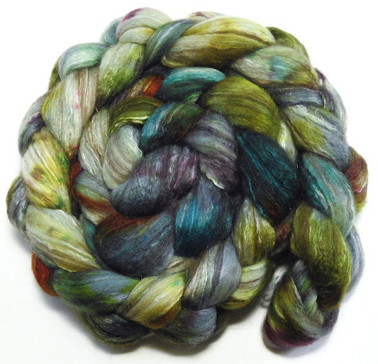 Stonecrop (6.1 oz) - Batt in a Braid #7 - Polwarth/ Manx / Mulberry silk/ Firestar (30/30/30/10)