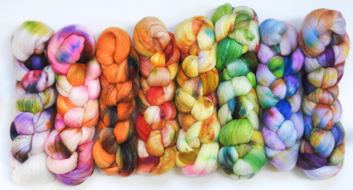 Watercolor Spring Set - Fusion Series - Organic Polwarth / Tussah silk (80/20)