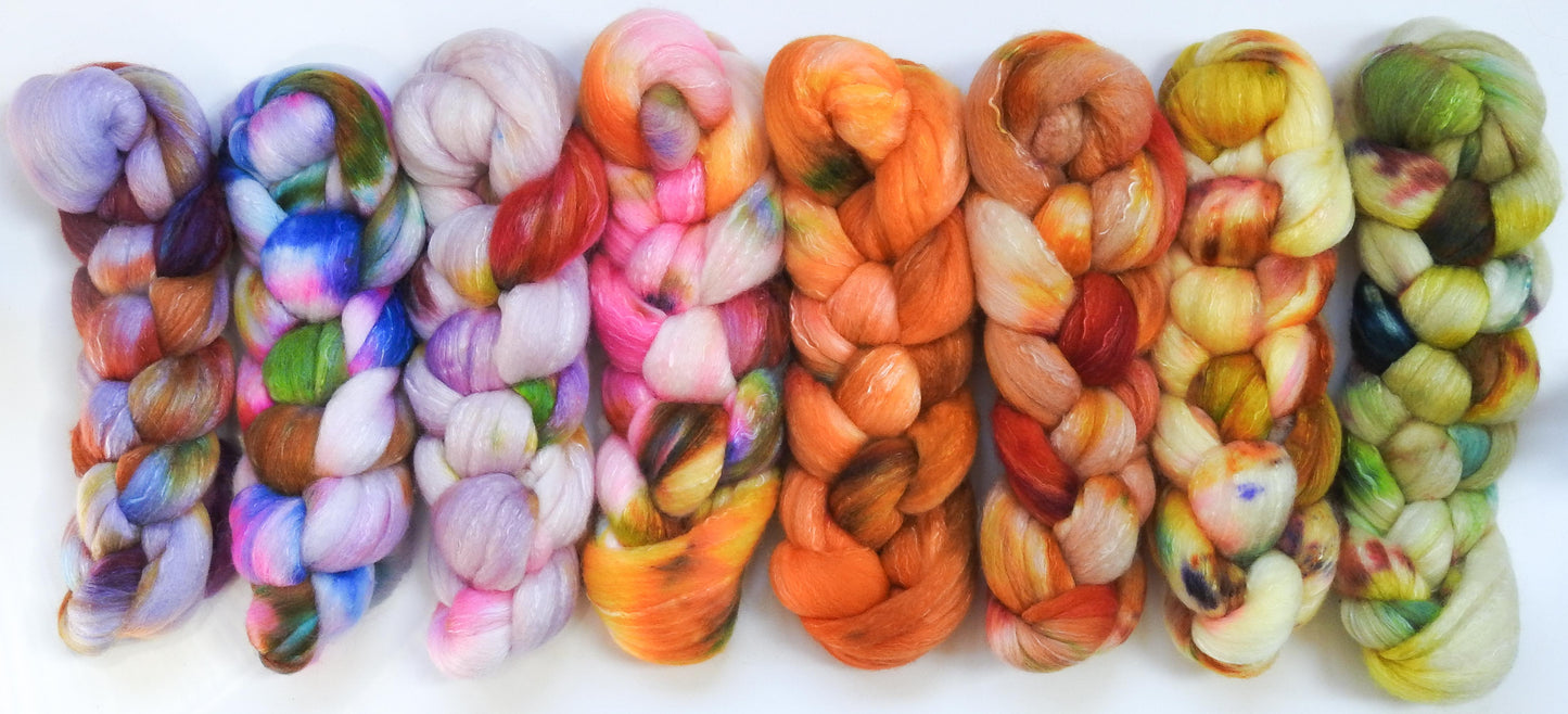 Watercolor Spring Set - Fusion Series - Organic Polwarth / Tussah silk (80/20)
