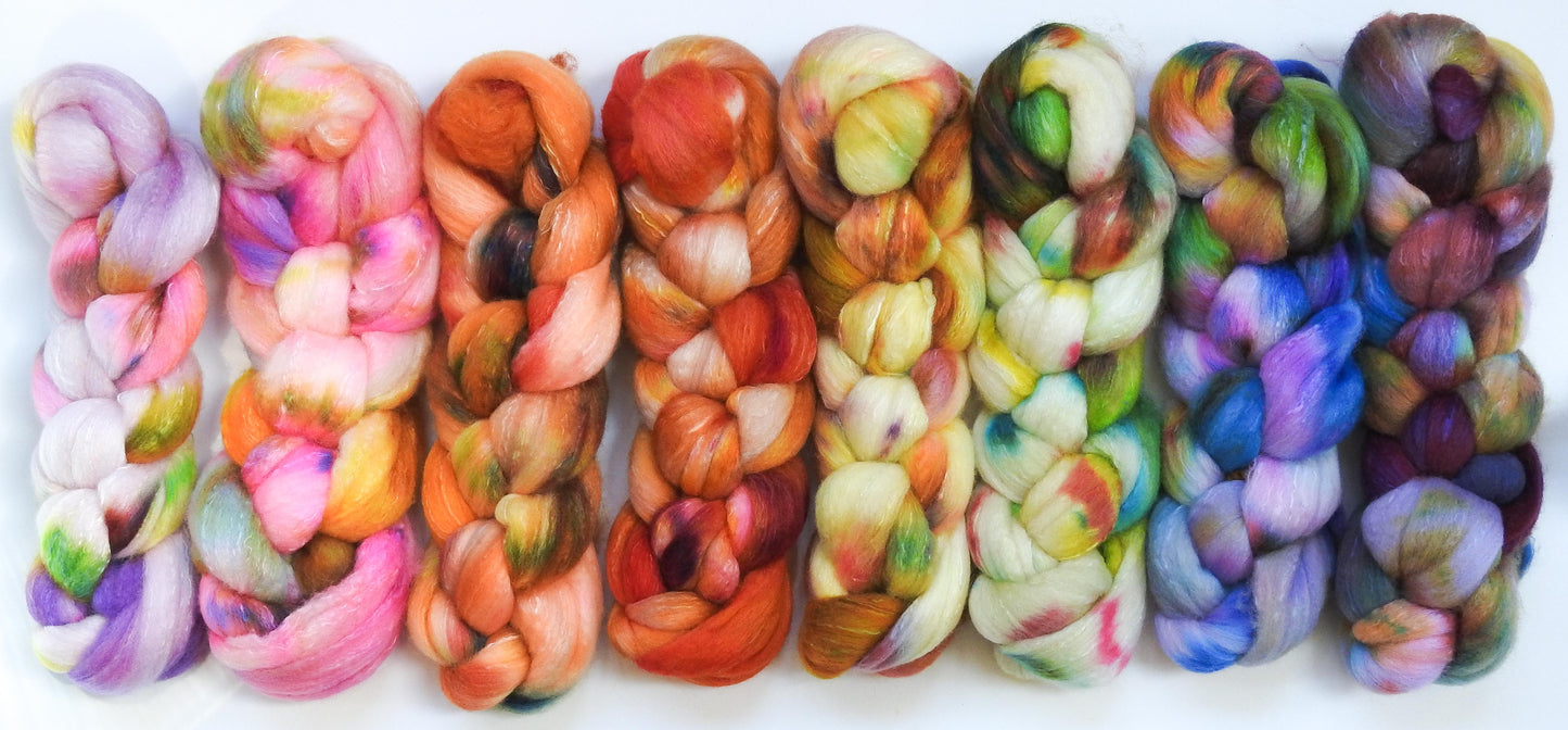 Watercolor Spring Set - Fusion Series - Organic Polwarth / Tussah silk (80/20)