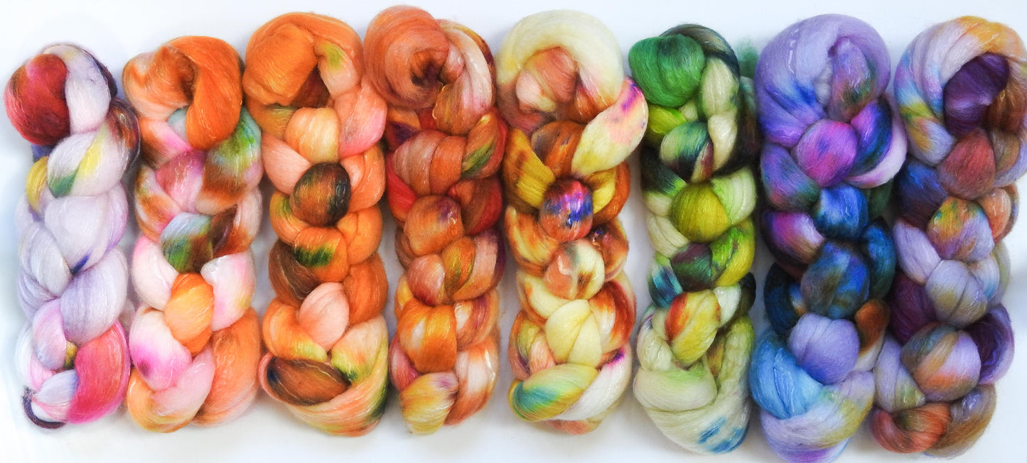 Watercolor Spring Set - Fusion Series - Organic Polwarth / Tussah silk (80/20)
