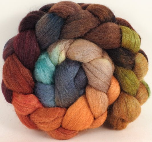 Batt in a Braid #44-Squirrel's Pantry (5.4 oz) - Southdown/Tussah Silk/Kid Mohair (65/25/10)