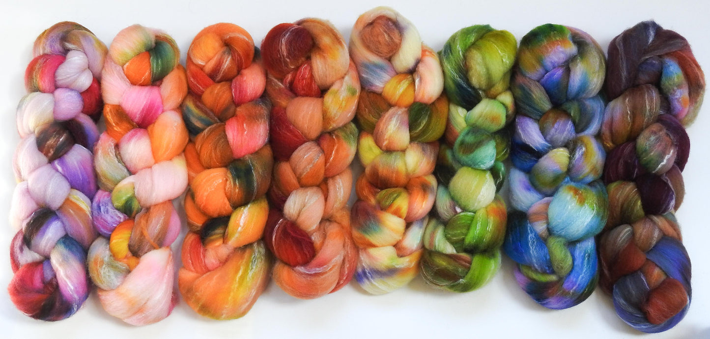 Watercolor Spring Set - Fusion Series - Targhee/silk/ bamboo (80/10/10)