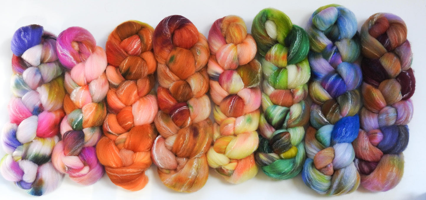 Watercolor Spring Set - Fusion Series - Targhee/silk/ bamboo (80/10/10)