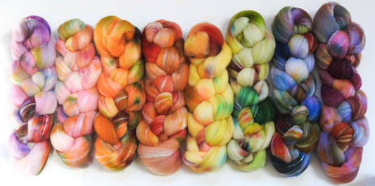 Watercolor Spring Set - Fusion Series - Targhee/silk/ bamboo (80/10/10)