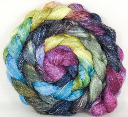 Tussah Silk / flax roving (65/35)- Thursday Next - 4.8 oz. - Inglenook Fibers