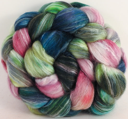 Batt in a Braid #45 - Lotus - 6.1 oz.- Corriedale/Mulberry Silk/Rose Fiber (60/20/20)