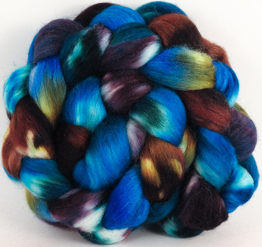 Batt in a Braid #44- Labradorite (5.5 oz) - Southdown/Tussah Silk/Kid Mohair (65/25/10)