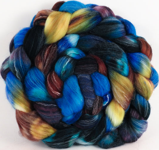 Hand dyed top for spinning -Labradorite - (5.5 oz.) Targhee/silk/ bamboo (80/10/10)