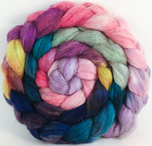 Batt in a Braid #5 -Color Me Happy -(6.3 oz.) Merino/ Camel/ silk/ faux cashmere/ firestar (25/25/25/12/12)