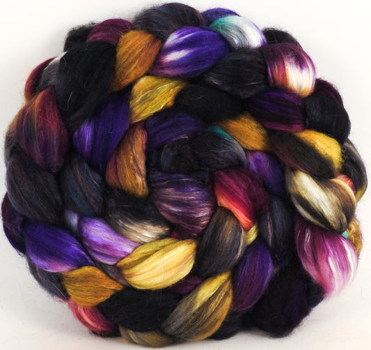 Batt in a Braid #5 -Nuummite -(5.4 oz.) Merino/ Camel/ silk/ faux cashmere/ firestar (25/25/25/12/12)