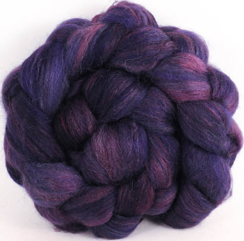 Batt in a Braid #1- Banshee -(5.8 oz.) Falkland/ Grey Baby Alpaca/ Tussah Silk/ Firestar (40/25/25/10)
