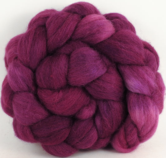 Batt in a Braid #44- Redbud (5.1 oz) - Southdown/Tussah Silk/Kid Mohair (65/25/10)