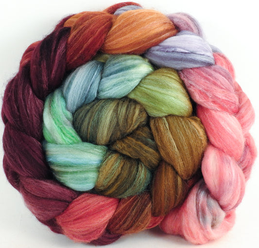 Batt in a Braid #35  -Kelim (5.5 oz.) -Sw Merino (18.5 mic) /Merino (18.5 mic) / Tussah Silk (40/40/20)
