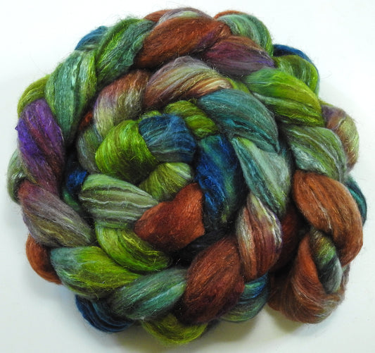 Naturalist (5.8 oz) - Batt in a Braid #7 - Polwarth/ Manx / Mulberry silk/ Firestar (30/30/30/10)