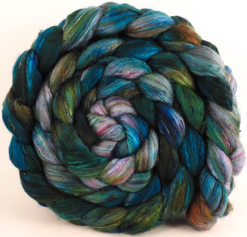 Batt in a Braid #39 - Singular 17 (5.6 oz) - Falkland Merino/ Mulberry Silk / Sari Silk (50/25/25)